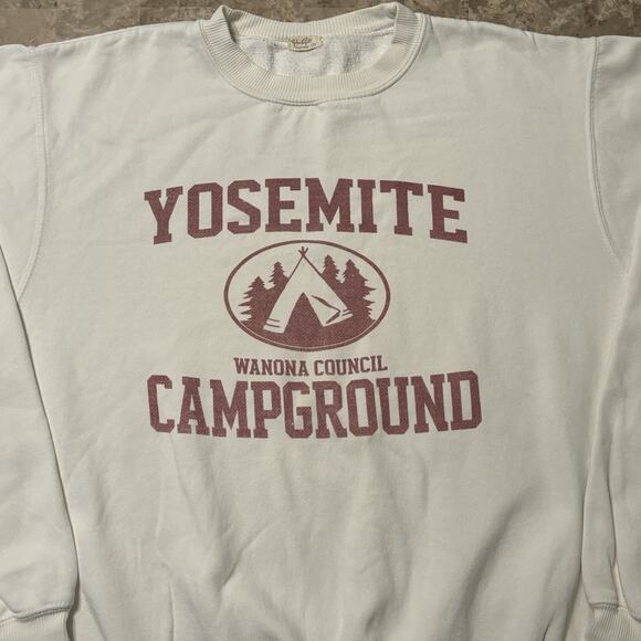 Brandy Melville Sweaters - Brandy Melville Sweatshirt Womens One Size White Crewneck Yosemite Campground